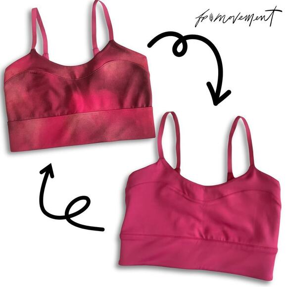 Free People Movement X Revolve NEW Beat The Heat Reversible Sports Bra Red Small - Picture 1 of 12